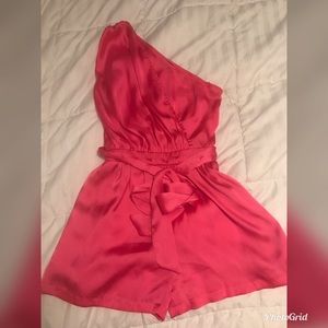 Pink Satin/Silk Romper